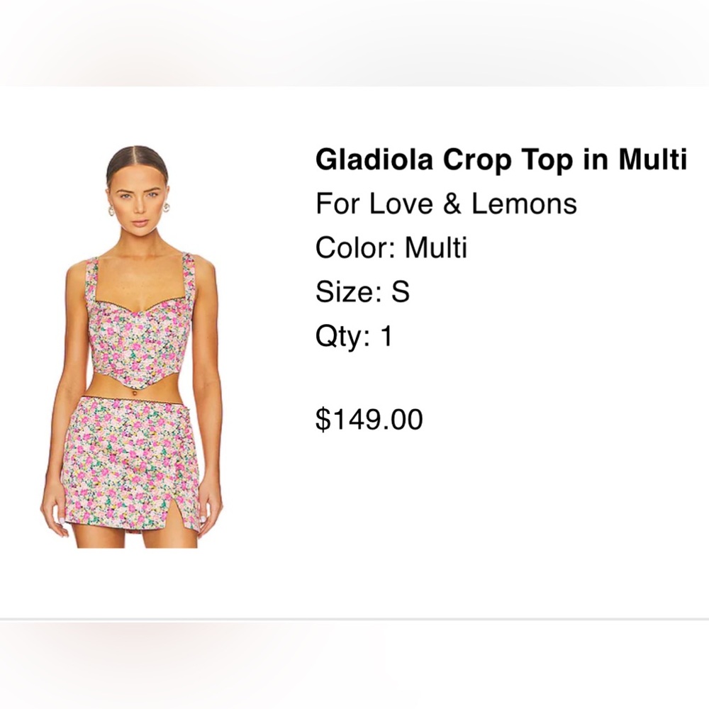 Gladiolia Crop Top in Multi- Revolve